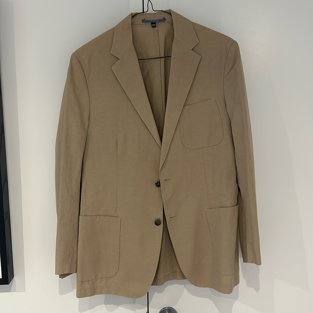 Suit Supply Deste Cotton Linen Khaki / Tan Color Sportcoat